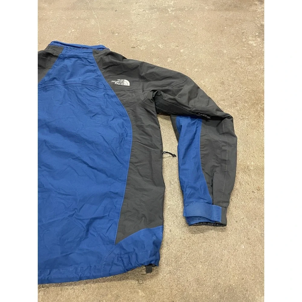 The North Face Jacket Mens Medium Blue Black HyVent‎ Waterproof Hooded Shell